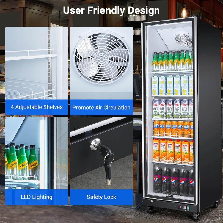 BODEGAcooler 18.1 Cu.Ft Commercial Merchandiser Display Refrigerator - Image 4