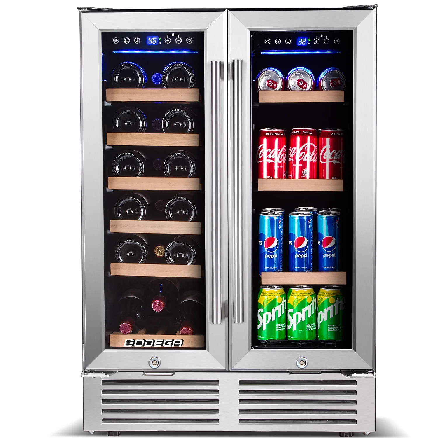 BODEGAcooler 24" Wine and Beverage Cooler Dual Zone 19 Bottles and 57 Cans - Image 8