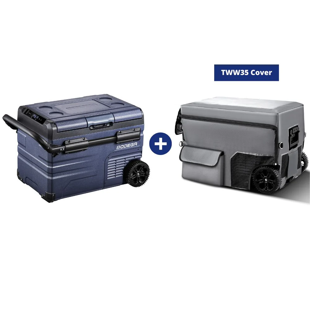 BODEGAcooler Portable Refrigerator 37qt/35L Dual Zone on Wheels TWW35 - Image 12