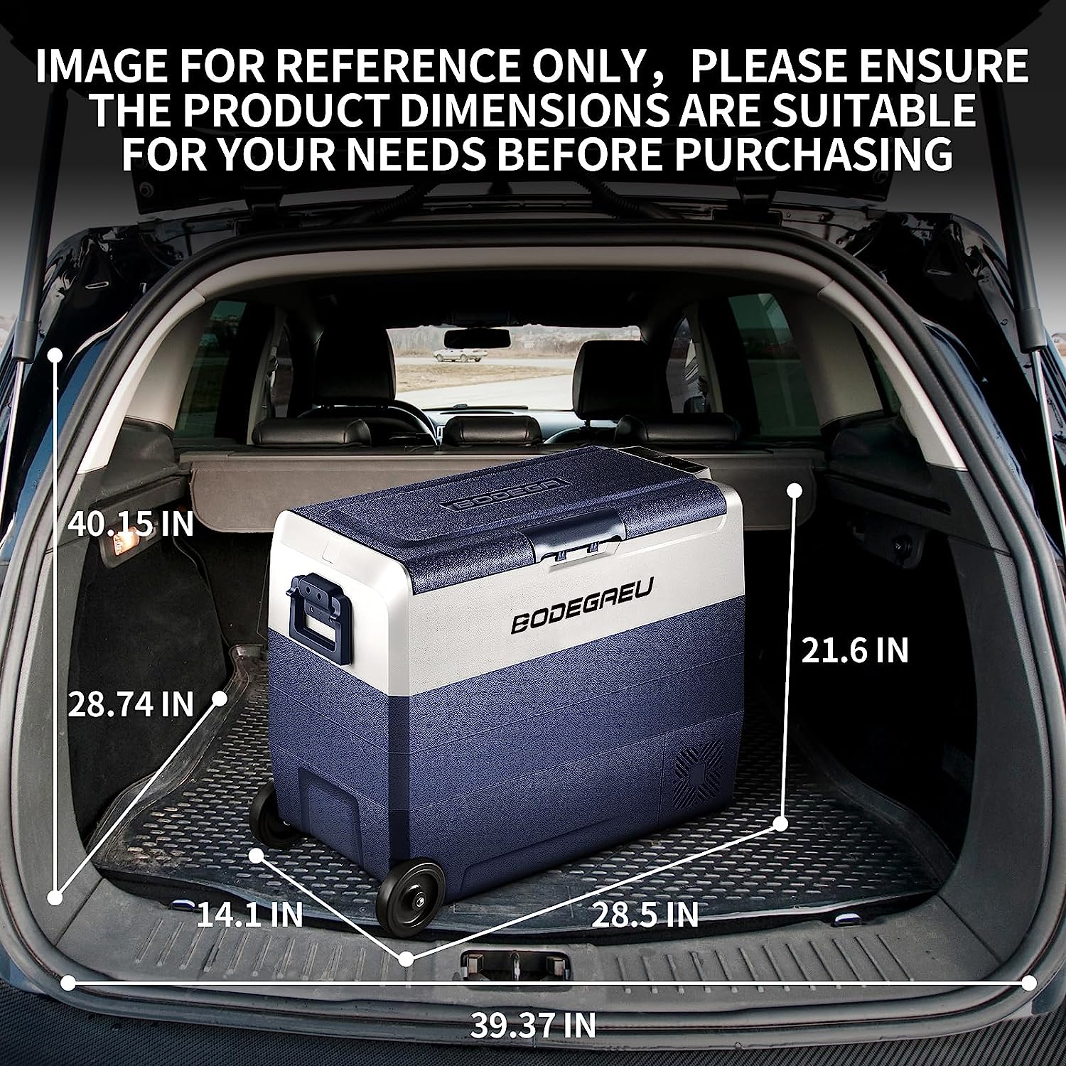 BODEGAcooler 12V Fridge 64qt/60L with Wheels Dual Zone T60 - Image 7