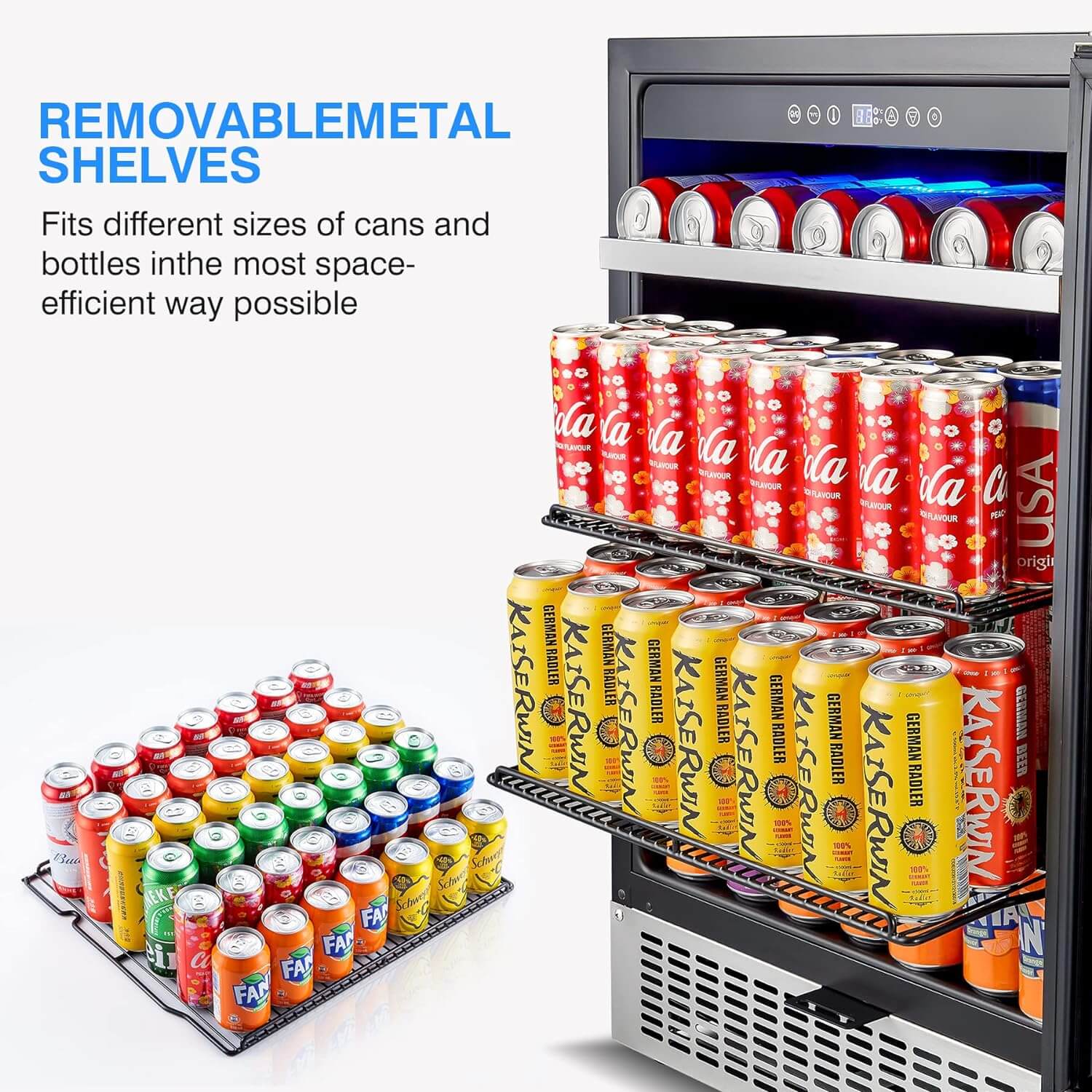 BODEGA Beverage Refrigerator 24 Inch 180 Cans Beer Fridge - Image 9