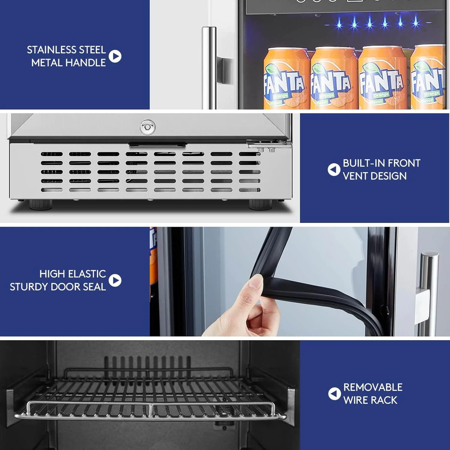 BODEGA Beverage Refrigerator Cooler 15 inch 100 Cans - Image 7