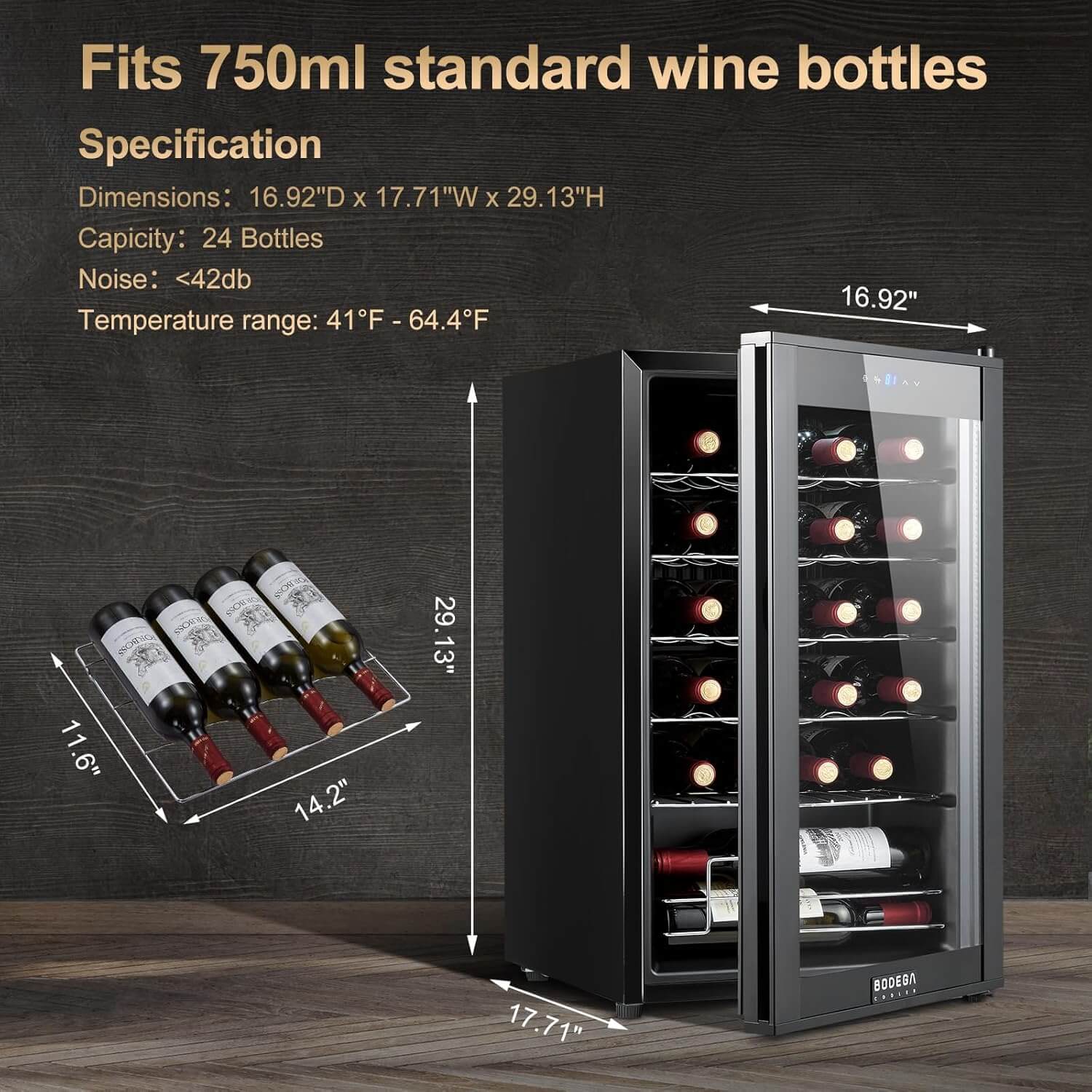 Bodega cooler Mini Wine Fridge 28 Bottles - Image 7