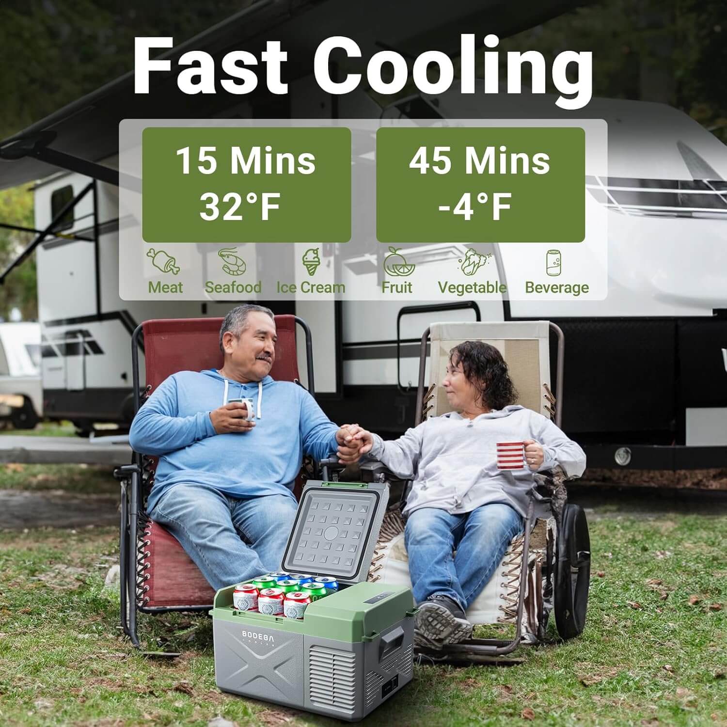 BODEGACOOLER 12 Volt Car Refrigerator 18qt Electric Cooler - Image 7