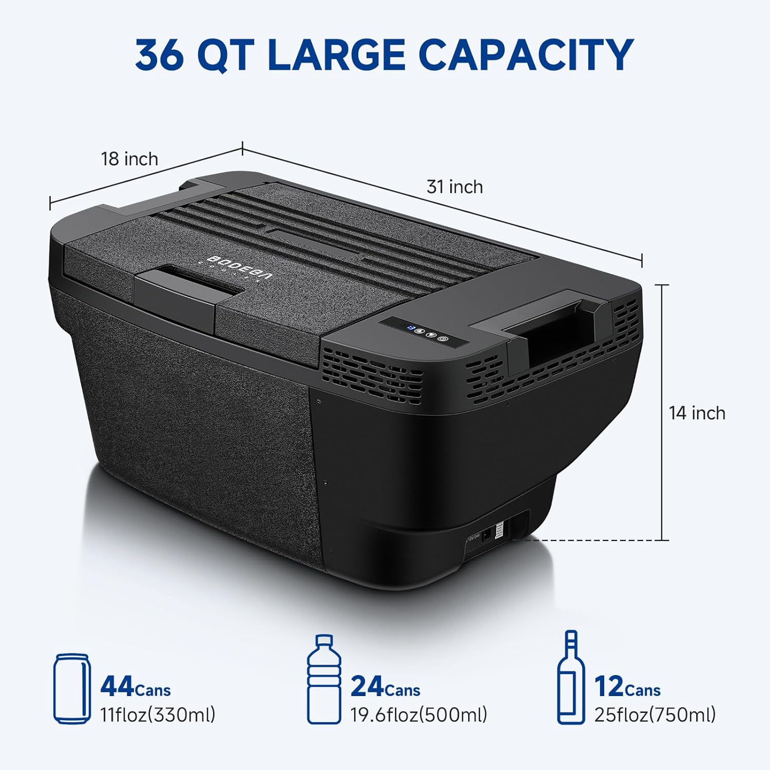 BODEGAcooler 12V 35L Car Refrigerator Perfect for Tesla Model Y - Image 5
