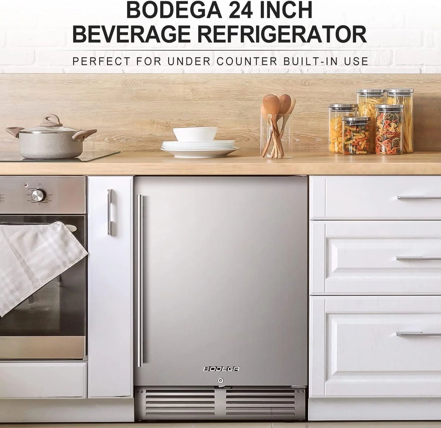 BODEGACOOLER 24 Inch Dual Zone Under Counter Beverage Fridge for Outdoor Use - Image 4