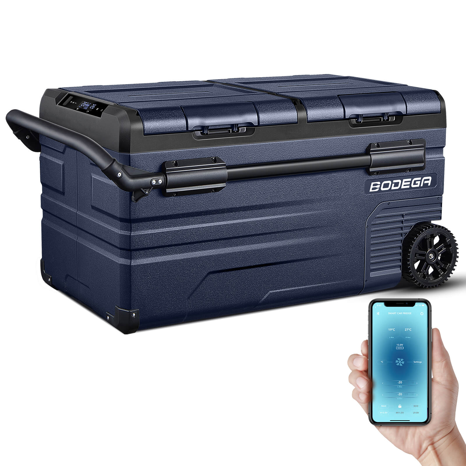 BODEGAcooler Portable Freezer 80Qt/75L With Batteries - Image 3