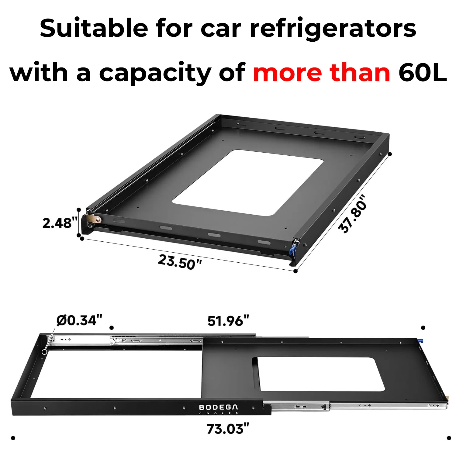 BODEGAcooler Portable Refriderator Slider with 4 Buckle Straps - Image 3