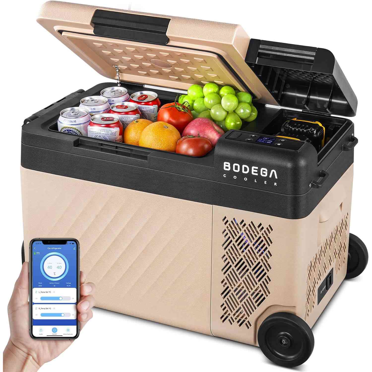 BODEGAcooler Small Portable Refrigerator 20QT With Wheels - Image 12