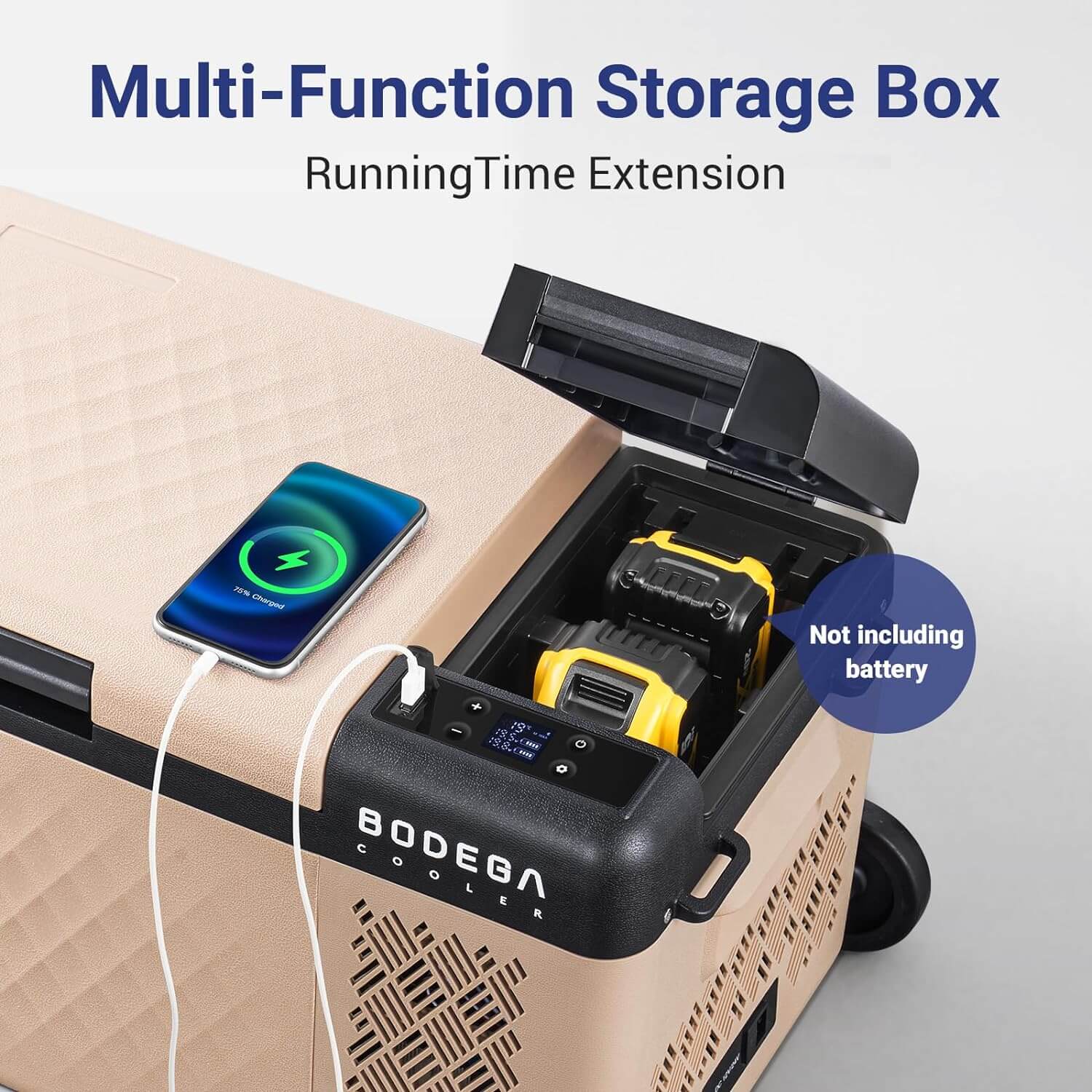 BODEGAcooler Small Portable Refrigerator 20QT With Wheels - Image 6
