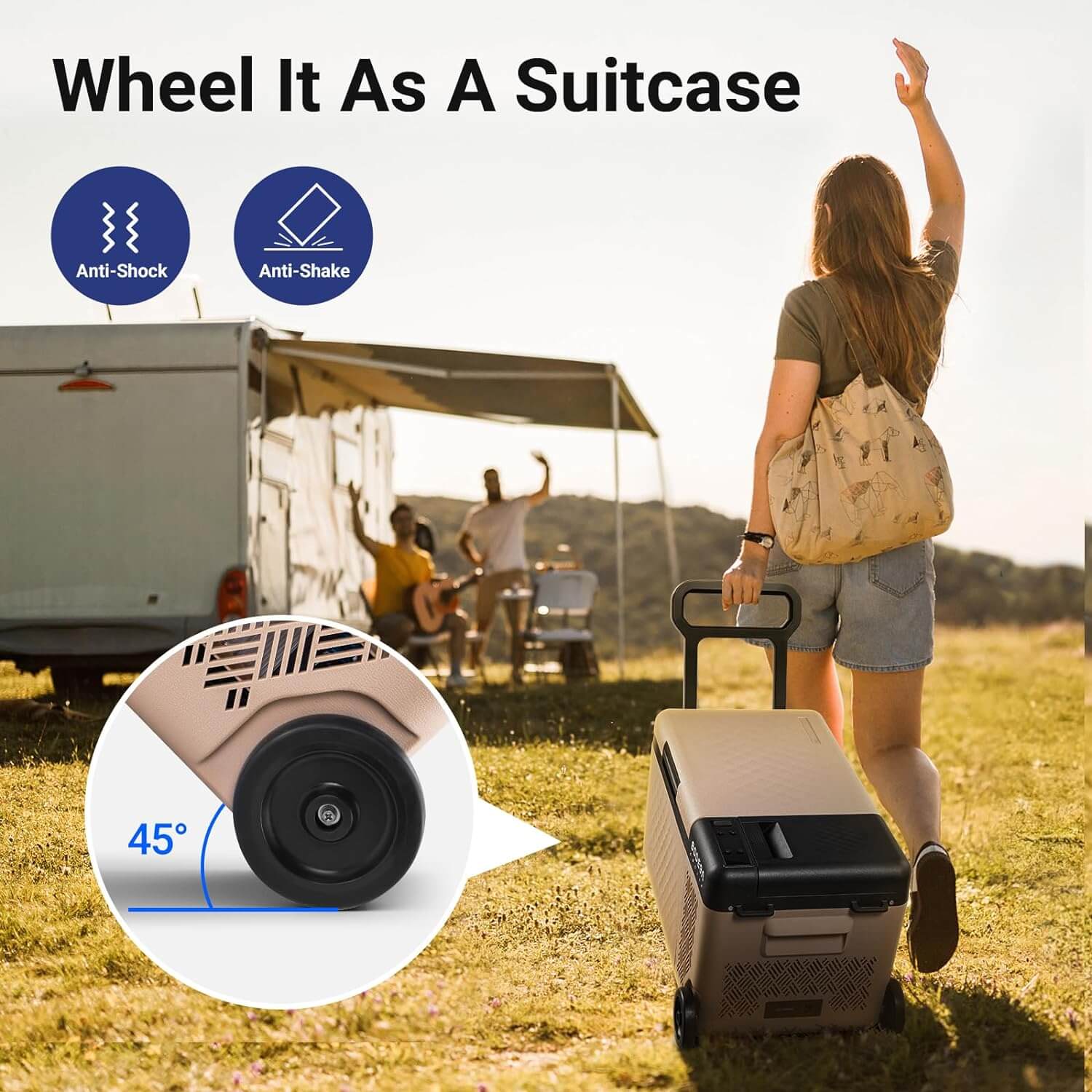 BODEGAcooler Small Portable Refrigerator 20QT With Wheels - Image 9