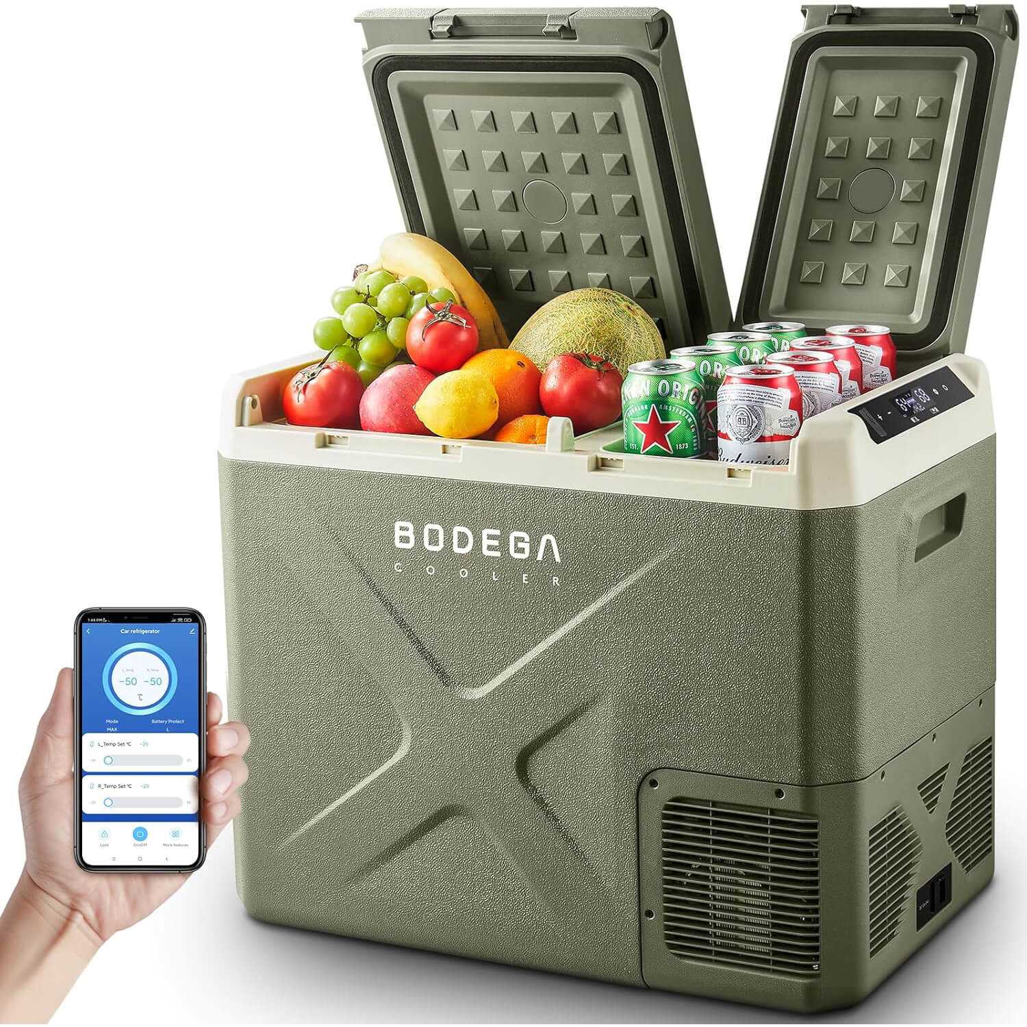 BODEGA cooler 12 Volt Car Refrigerator 32qt Green - Image 2
