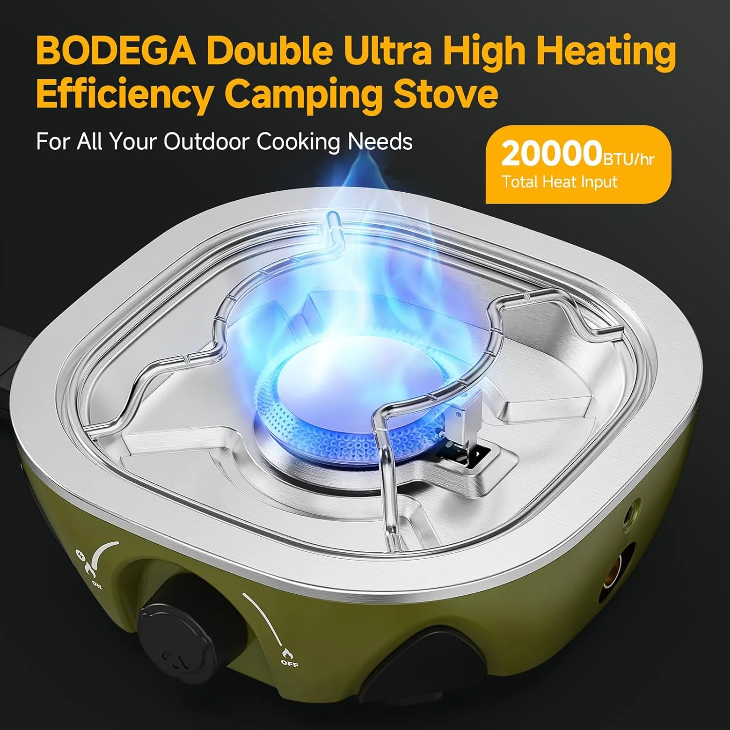 BODEGAcooler 2 Burner Camping Stove | Folding Propane Camp Stove - Image 7