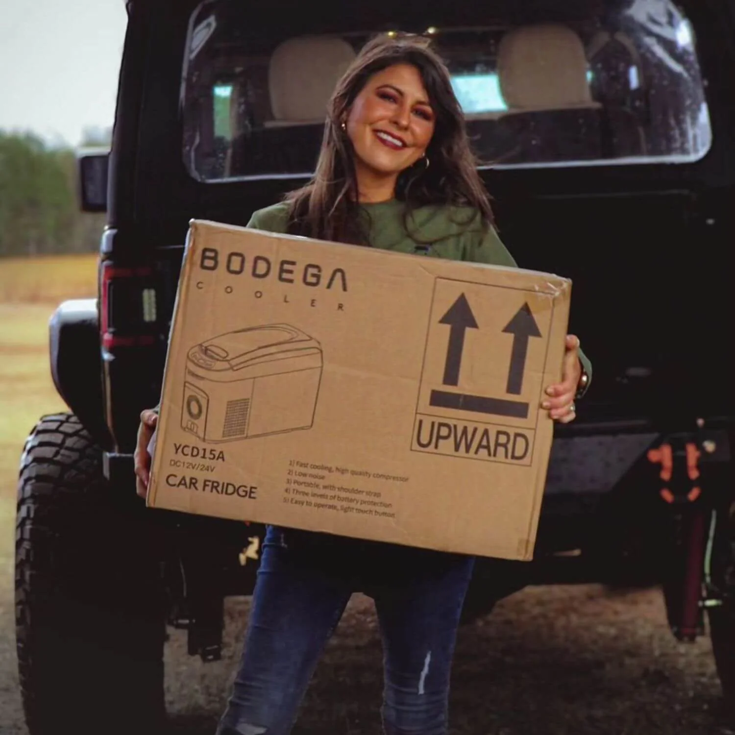 BODEGAcooler 2026 Mini Car Fridge 16QT with Shoulder Belt - Image 12
