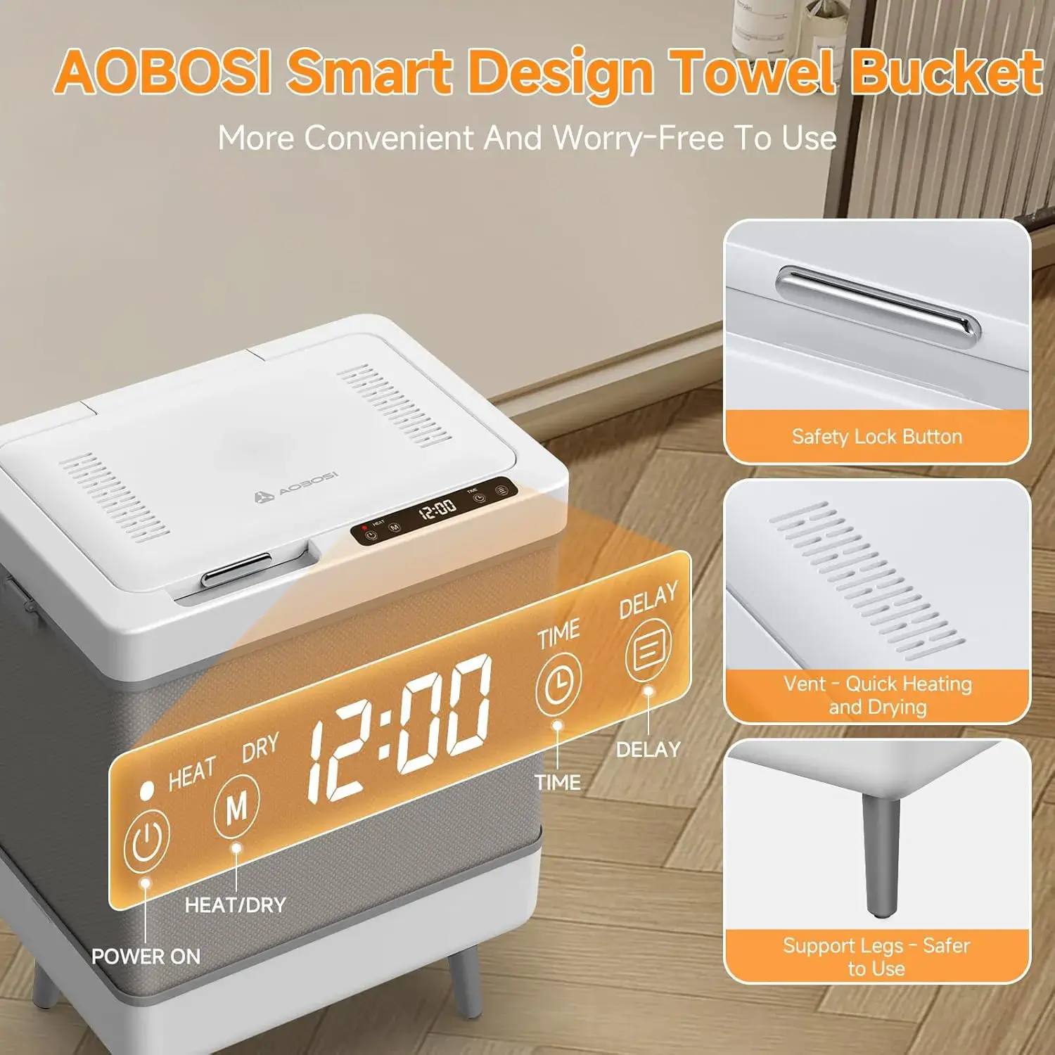 Foldable Hot Towel Wamer Busket | Blanket Heater Towel Warmers Bucket 35L - Image 8