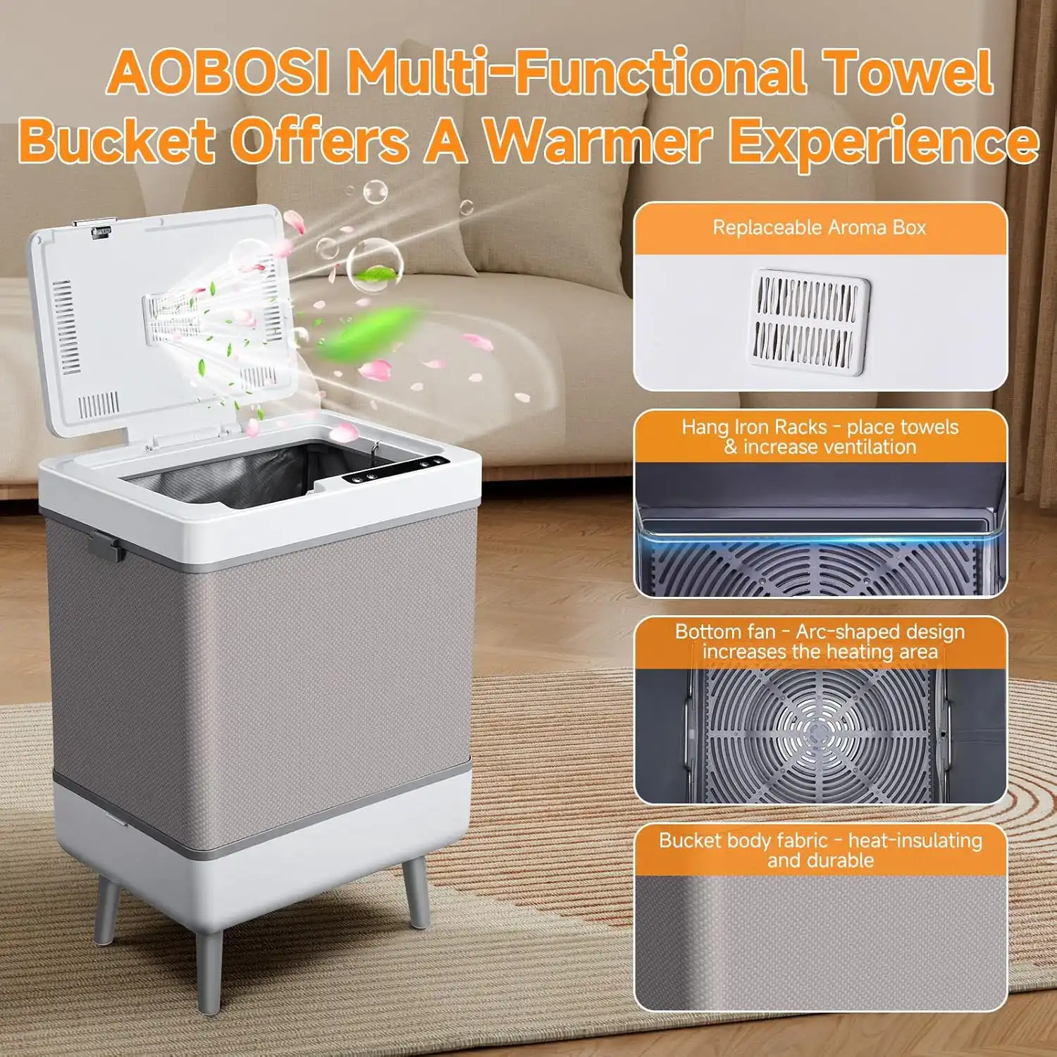 Foldable Hot Towel Wamer Busket | Blanket Heater Towel Warmers Bucket 35L - Image 9
