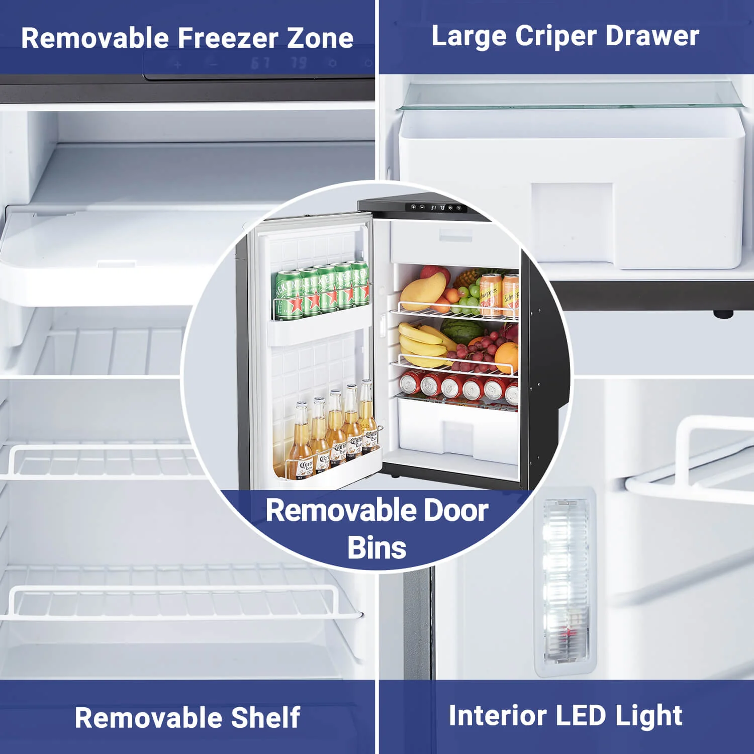 Bodegacooler RV Refrigerater Upright Freezer Semi Truck Refrigerator 83L/2.94 Cu.ft - Image 6