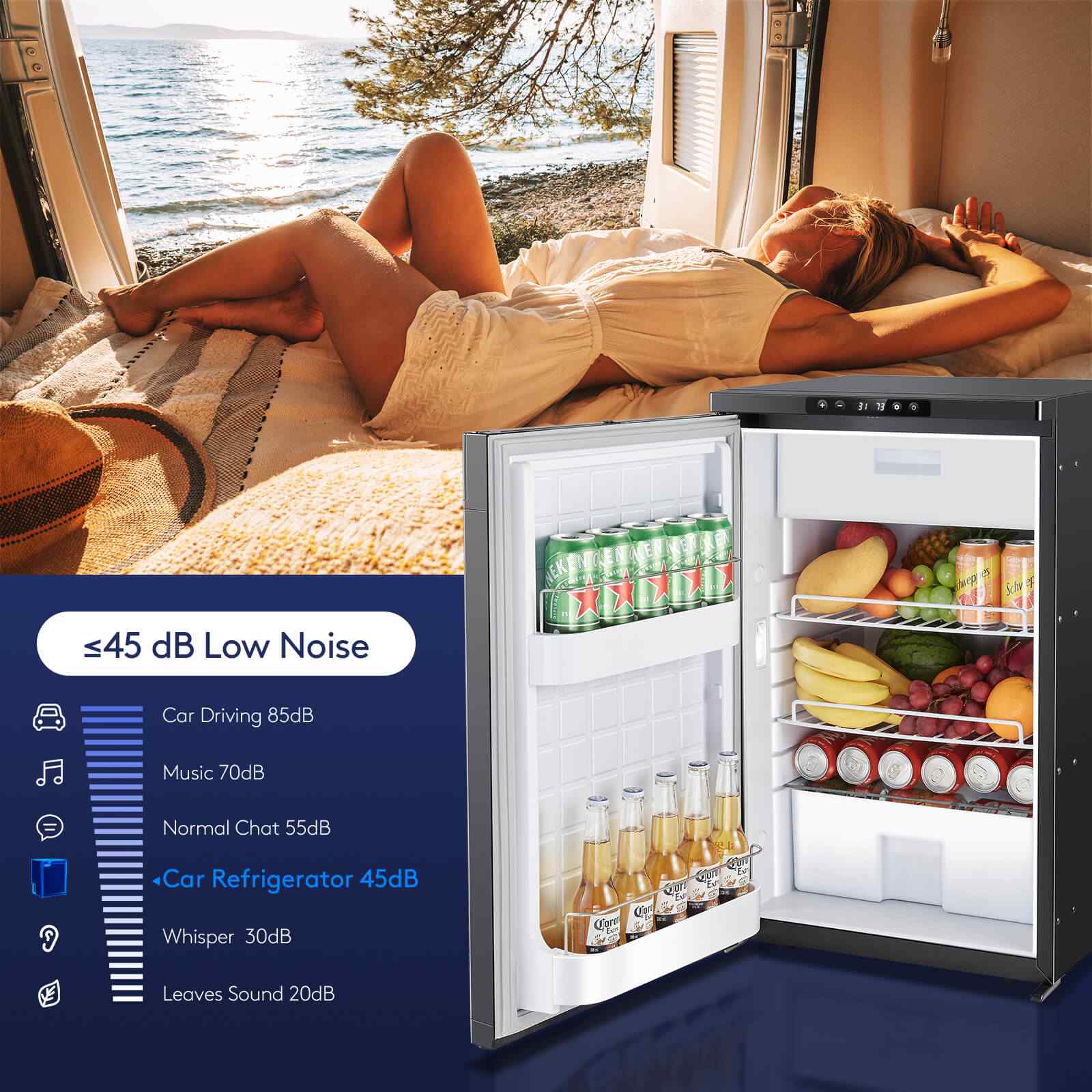 Bodegacooler RV Refrigerater Upright Freezer Semi Truck Refrigerator 83L/2.94 Cu.ft - Image 8