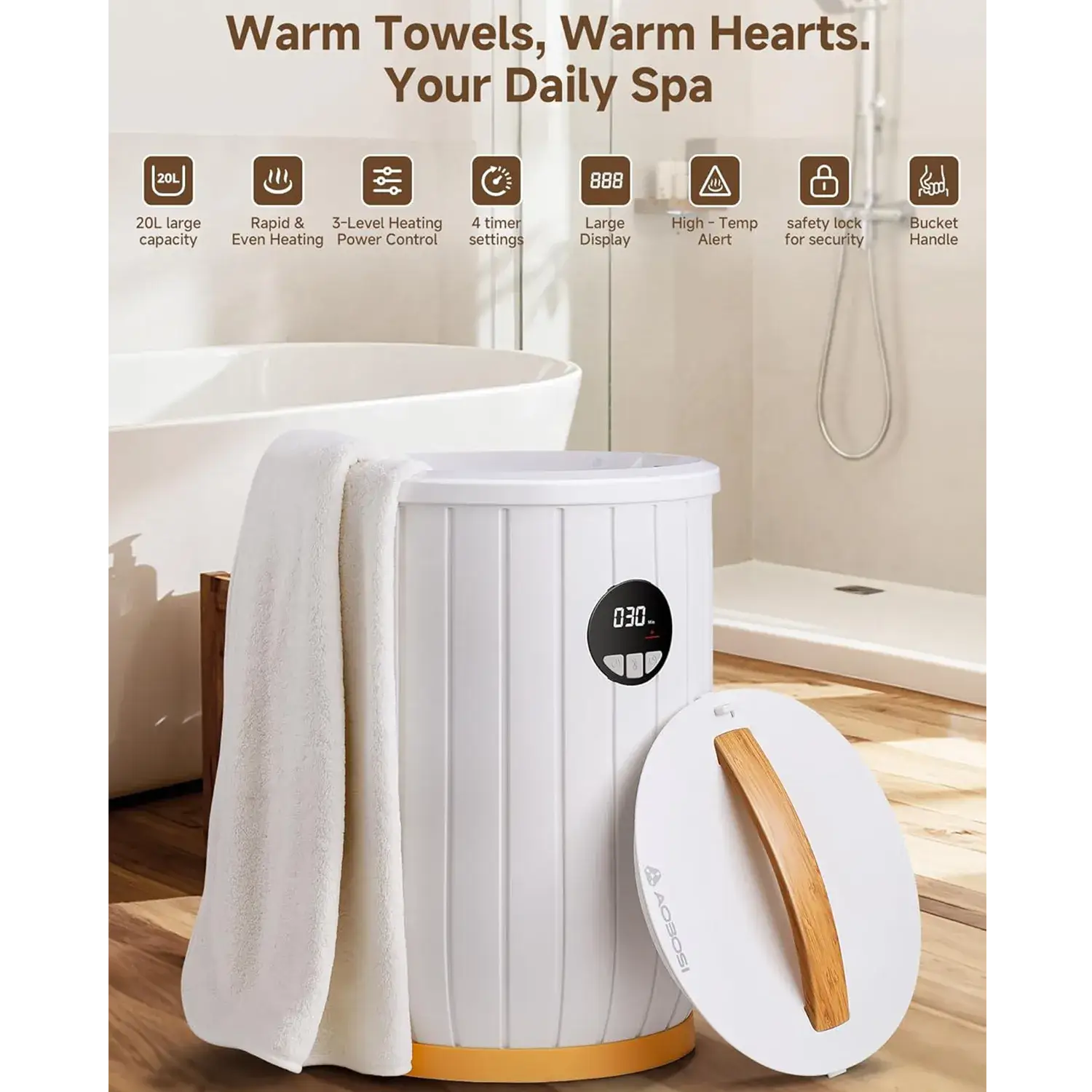 Towel Warmers for Bathroom with Digital Display 20L - Image 7